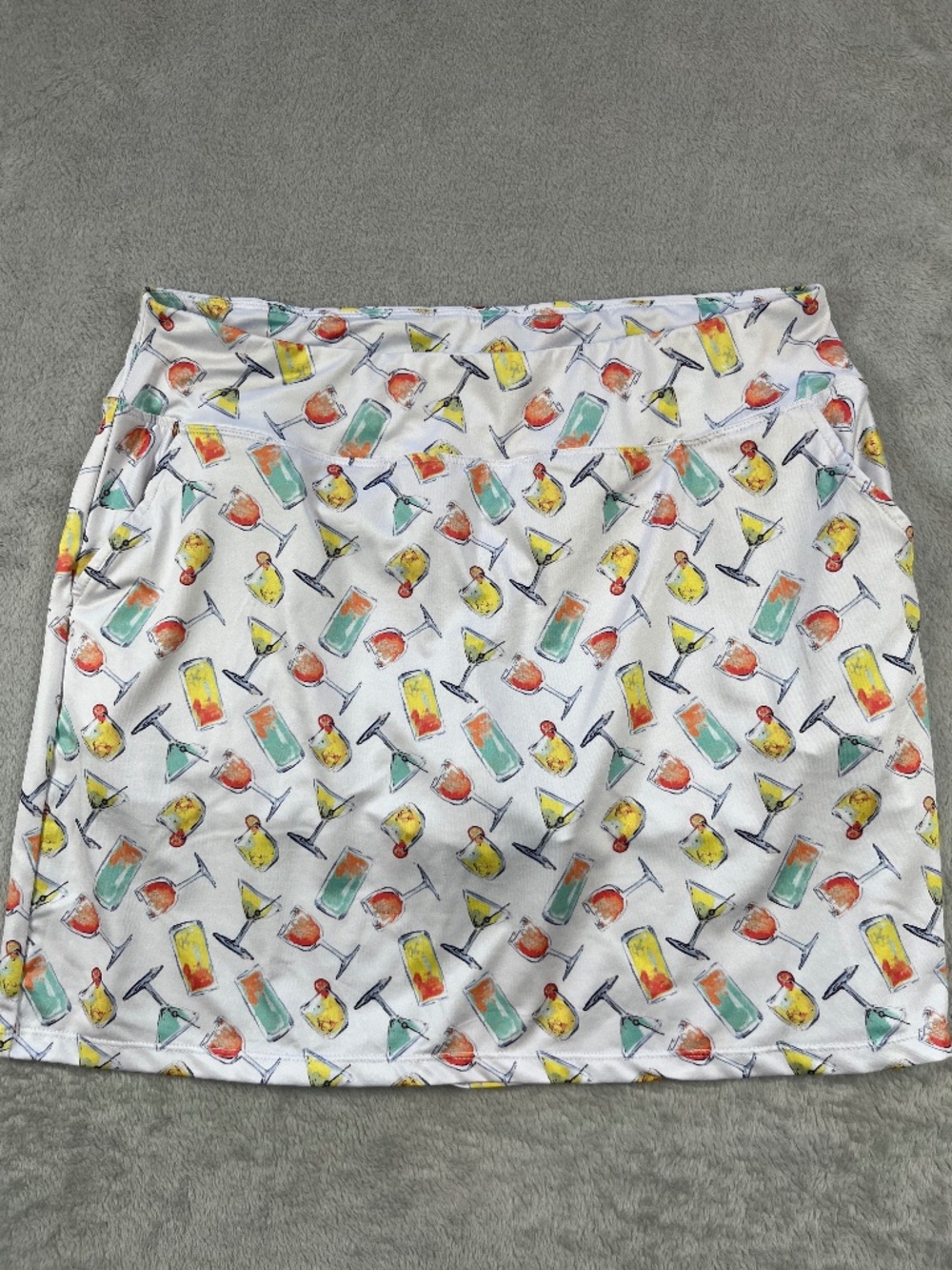 Emerald 18 Happy Hour Golf Skort Cocktail Martini Novelty Athletic Skirt sz M